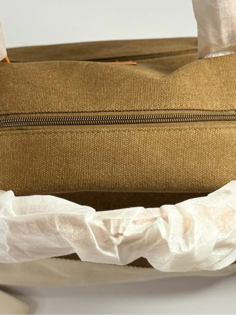Brouk & Co Men's Canvas Duffel Bag in Brown and Cream with Tan Accents